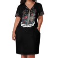 thumbnail image 2 of Vestido casual con bolsillo "Espadas, no soy hombre", ropa de graduación, vestido estilo coreano para mujer, vestidos casuales elegantes para mujer, vestidos de fiesta., 2 of 6