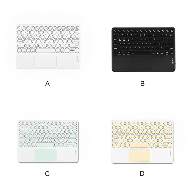 Matsuzay Teclado compatible con Bluetooth, tableta recargable, teléfono, portátil, teclado, trabajo portátil, reemplazo de panel táctil externo Juegos de teclado y mouse para computadora Rosa