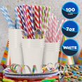 Colorful 7oz Plastic Party Cups [Pack of 100] BPAFree Colored