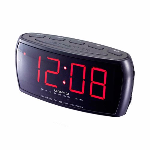 Craig Electronics CR41803 1.8Inch Dual Alarm Clock Digital PLL AM/FM