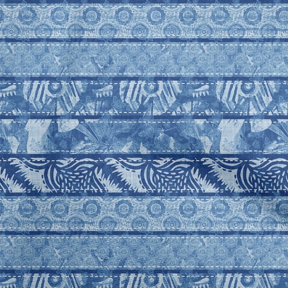 oneOone Georgette Viscose Blue Fabric Aaian Batik Sewing Craft Projects Fabric Prints By Yard 42 Inch Wide