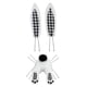 thumbnail image 1 of Kit de corona de conejito de Pascua, accesorio de corona artificial para suministros de fiesta navideña cuadros blancos y negros, 1 of 8