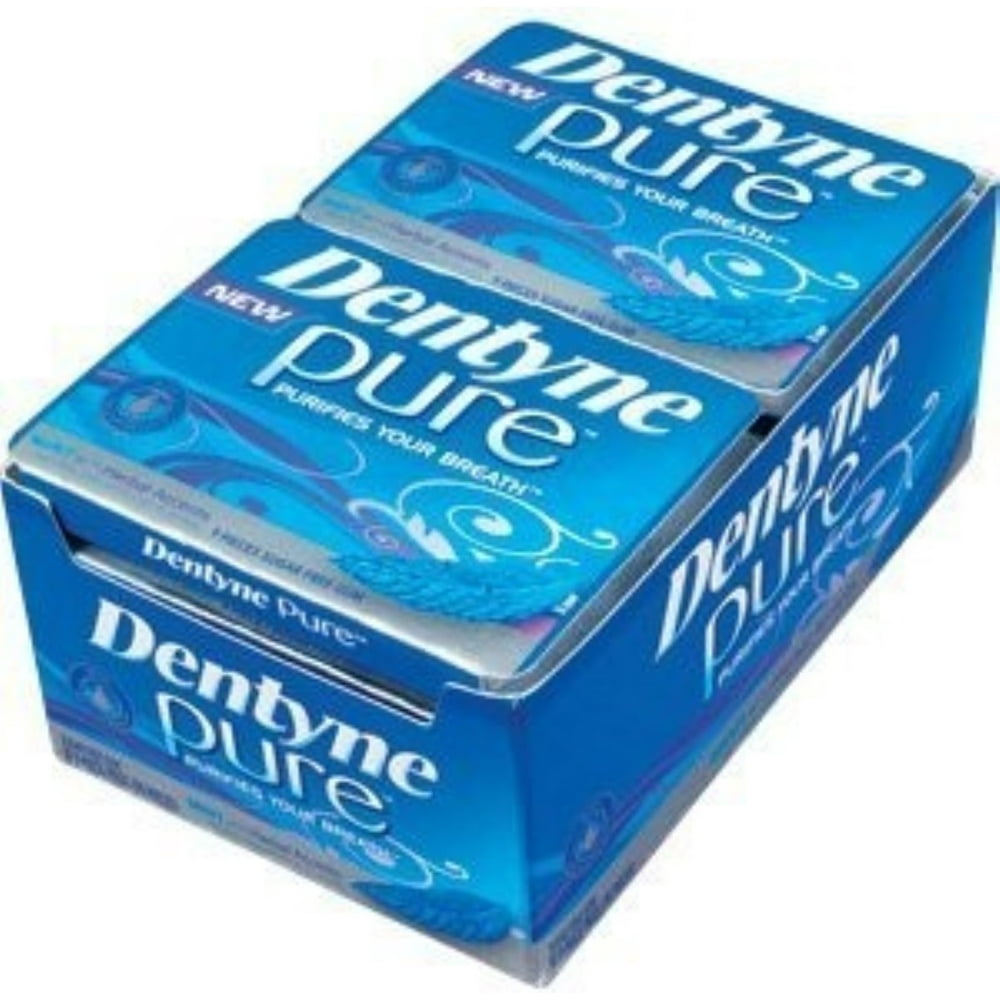 Dentyne Pure Gum Sugar Free Mint Herb 10 packs (9ct per pack) (Pack of 2)