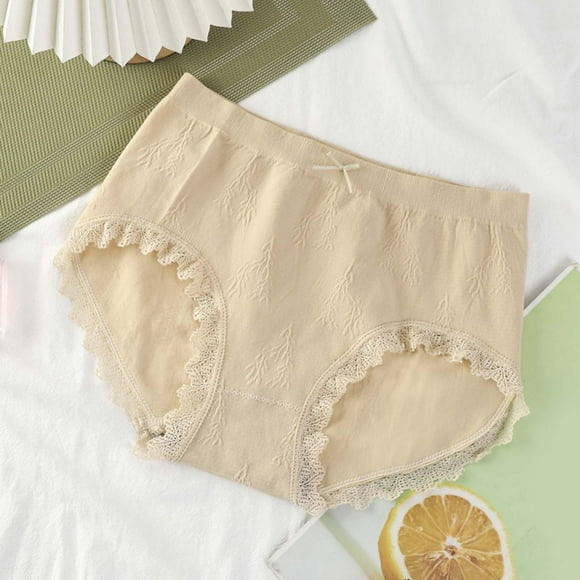 panties for Women Women Sexy Underwear Bow Tie Bikini Panties Lace Low Waist Rise Hipster Cotton Breathable Panties One Size