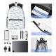 thumbnail image 4 of Disketp Cute Shark Mochila Ligera Clásica con Múltiples Bolsillos, Mochila Casual para Hombre y Mujer, Ideal para Escuela, Trabajo y Viajes, 4 of 6