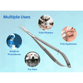 thumbnail image 6 of Micro Scissors 4.5" Straight Set of 3 Castroviejo Stitch Cutting Silver Spring Action Extra Sharp by Wise Linkers, 6 of 8