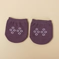 thumbnail image 3 of FUNUONY Toe Toppers No Show Liner Half Socks for Women Solid Color Non Slip Glue Front Foot Slipper Socks Full Half Foot Socks Seamless Grip Non Slip Hidden Toe Covers Invisible Socks Purple One Size, 3 of 3