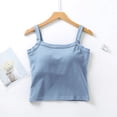 thumbnail image 7 of Women's Tank Tops with Built in Bras Ribbed Square Neck Sleeveless Vest Casual Fitness Workout Running Shirts, 7 of 7