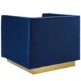thumbnail image 6 of Tufted Armchair and Sofa Set, Velvet, Blue Navy, Modern Contemporary Urban Design, Living Lounge Room Hotel Lobby Hospitality, 6 of 6
