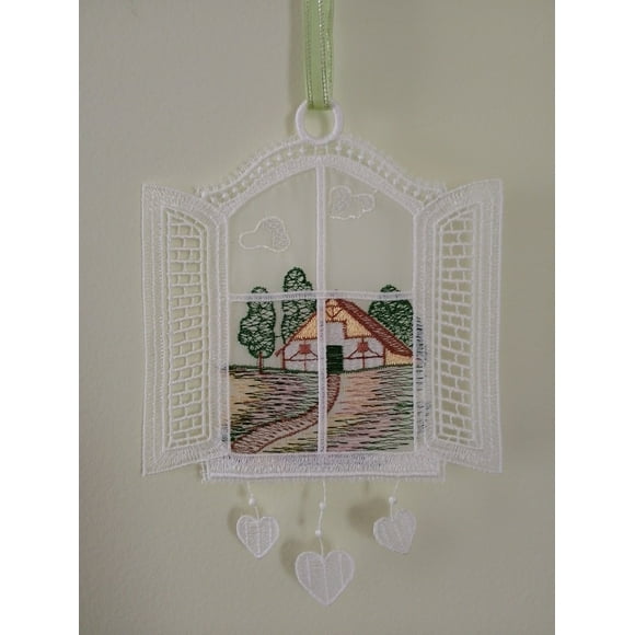 Window Hanging Heathland Landscape
