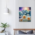 thumbnail image 4 of Nawypu White Floral Canvas Picture Canvas Landscape Wall Art Mountain Painting Winter Rustic Prints Bedroom Bathroom Walls Home Decor, 4 of 5