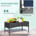 thumbnail image 6 of Devoko 4 Pieces Outdoor Patio Conversation Set PE Rattan Wicker Furniture Set, Black/Beige, 6 of 7