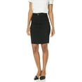 thumbnail image 1 of YDX Smart Jeans Junior's Stretch Mini Jean Skirts Basic Five Pocket, Black Denim, Small, 1 of 2