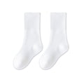 thumbnail image 4 of HAXMNOU Running Socks 6Pcs Autumn and Winter White Student Socks Cotton Medium Tube Socks Solid Color Socks Warm Socks for Women Men White, 4 of 8