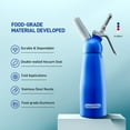 thumbnail image 6 of GreatWhip Whipped Cream Aluminum Dispenser Durable Cream Maker 500ml /1 Pint Large Capacity Cream Whipper with 3 Stainless Steel Nozzles & Cleaning Brush (White), 6 of 8