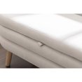 thumbnail image 3 of Velvet Fabric Bedroom Bench With Wood Legs And Storage - Gray For Living Room In Internal Option, 3 of 6