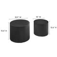 thumbnail image 3 of Coffee Sofa Side End Table, Set of 2, round, Black, Wood, Living Room Lounge Cafe Lobby Hospitality Restaurant, Modern Contemporary, HB37179, 3 of 11
