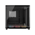 thumbnail image 3 of Corsair AIR 5400 LX-R RGB iCUE LINK Triple Chamber Mid-Tower PC Case-Black with 3x iCUE LINK LX-R RGB 120mm reverse-rotor fans and System Hub Pre-Installed, BTF Back Plug Motherboard Design, 3 of 12