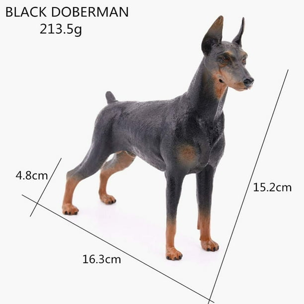 Dog Figure Toy Realistic Doberman Model Animal Figurines Toy Cake Topper Kids Education Cognitive Toy Desktop Decoration for Kids Toddlers Gift Black Walmart