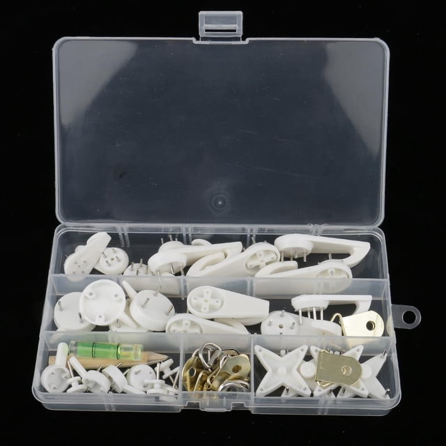 Caja de 38 Piezas de Ganchos Invisibles de Pared Perfecl para Colgar Aparatos Cuadros