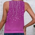 thumbnail image 4 of ZQUUVOU Tank Top For Women Floral Printed T-Shirt V Neck Tops (Purple,S), 4 of 4