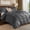 Deep Gray, variant on Hungarian White Goose Down Comforter Size, 850 Fill Power Duvet Insert 75% Goose Down 25% Goose , 600TC Ultra-Soft Shell Comfortable (106"x90", White)