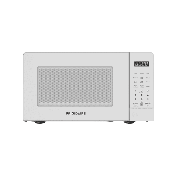 Frigidaire 0.7 Cu. Ft. Countertop Microwave Oven, 700 Watt Microwave with 10 Power Levels, White EMW733
