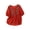 Red, variant on TRUBKH Button Down Shirts for Women Cotton Linen Button Down Shirts for Women Summer Floral Short Sleeve Tee Casual Tunic Tops V Neck Button Tunic Tshirt Coffee L