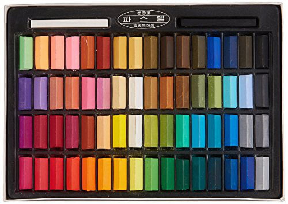 KINGART® Square Chalk Pastels, Set of 64 Unique Colors