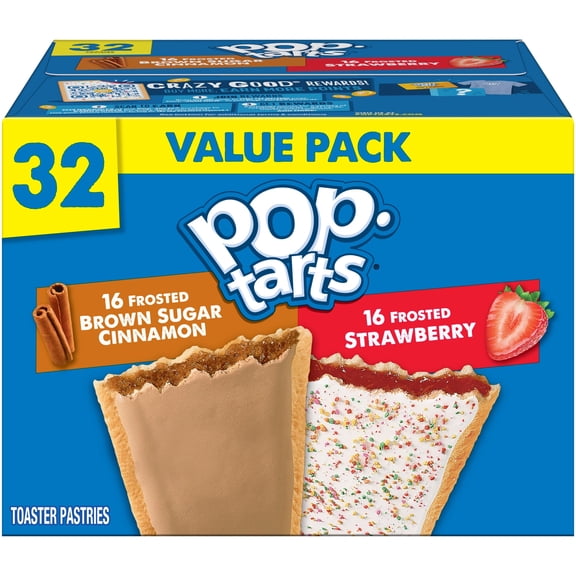 Pop-Tarts Variety Pack Toaster Pastries, Breakfast Foods, Shelf-Stable, 54.1 oz (32 Count)