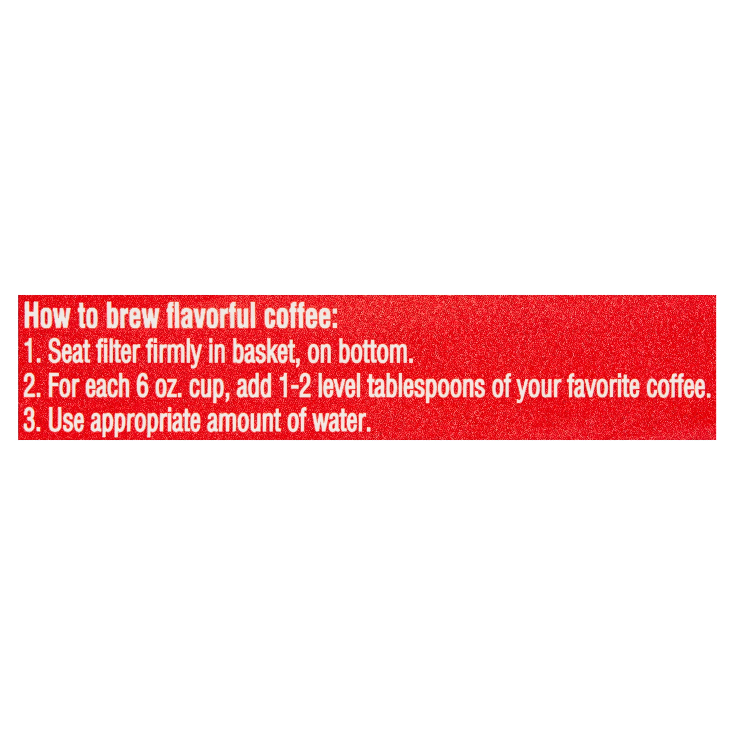 Great Value Natural Basket Coffee Filters, 100 Count