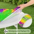thumbnail image 5 of Colorful Tie Dye Star Flower Pattern Round Fitted Tablecloth with Elastic Edge,Dining Table Cover Waterproof,Outdoor Round Tablecloth for Camping,Dining,Indoor and Outdoor, 5 of 7