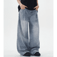 thumbnail image 5 of Mrmall Y2k Baggy Jeans for Men Hip Hop Plain Denim Pants Wide Leg Vintage Streetwear Jeans, 5 of 6