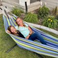 thumbnail image 7 of Double Classic Camping Outdoor Cotton Hammocks with 9 Feet Steel Stand 450 lb Capacity, 7 of 7