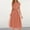 Pink, variant on Women's Summer Dresses Casual Clothes Solid Color V-Neck Short Sleeve Dress Mesh Elegant Dress