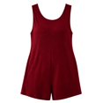 thumbnail image 5 of Women's Plus Size Jumpsuits Casual Sleeveless Short Overalls Pleated Front Rompers Summer Loose Fit One Piece Outfits with Pockets, 5 of 5