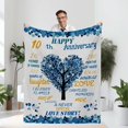 thumbnail image 2 of 10th Anniversary Blanket Gifts for Him,10th Wedding Anniversary Romantic Gifts for Couple/Parents 10 year Anniversary Blanket for Him,Best 10th Anniversary Blanket for Husband (10th Anniversary), 2 of 4