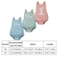 thumbnail image 7 of IWEMEK Baby Boy Romper Cute Newborn Baby Overalls One Year Old Birthday Outfit Girl Plain Sleeveless Softness Onesies 0-2Y, 7 of 7