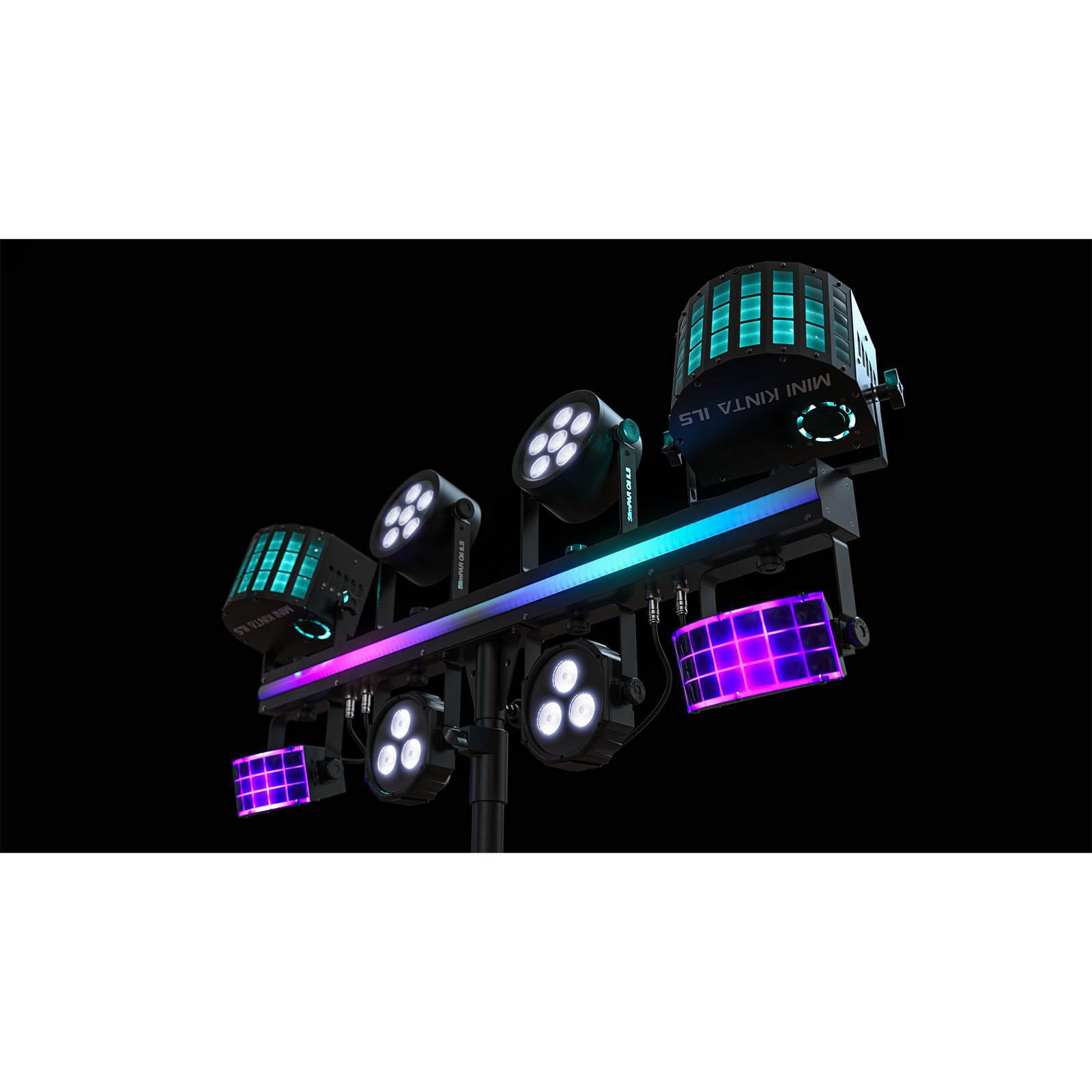 Chauvet DJ GigBAR 3 ILS 3-in-1 Effect Lighting System 2-Pack with Fog Machine & Controller Package