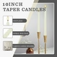 thumbnail image 6 of NestE - 10 Inch Ivory Spiral Taper Candle Set of 12 Pack Unscented Dripless Candlesticks for Valentine's Day,Dinner,Party,Brithday,Wedding,Christmas,and Home Decoration, 6 of 16