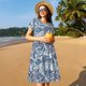 thumbnail image 4 of Disketp Paisley Floral Branches para Vestido de Manga Corta para Mujeres, Vestidos de Verano para Mujeres, Casual y Holgado para la Playa, 4 of 6