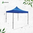 thumbnail image 3 of Carpa 3x3 m Jardimanía, Toldo Antisombra, Acero Reforzado y Lona Resistente, Portátil y Plegable azul, 3 of 5