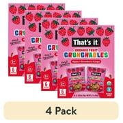 (4 pack) That's It. Crispy, Gluten-Free, Organic Apple + Strawberry Crunchables, 6 Count