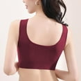 thumbnail image 5 of VBVC Women's Textured Seamless Wireless Bra,Ladies Full Coverage Bralette,Supportive Racerback Lingerie For Women,Red,Size M, 5 of 5