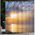 thumbnail image 4 of Ambesonne Nature Shower Curtain, Early Morning Sunrise, 69"Wx75"L, Blue and Orange, 4 of 5