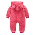 thumbnail image 3 of muxika Newborn Baby Bear Romper, Toddler Girls Boys Fleece Warm Hooded Romper Jumpsuit, Baby Winter Clothes for 0-6 Months, Children's Outfits, 3 of 3