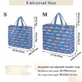 thumbnail image 2 of FORMRS Womens Corduroy Tote Bag Crossbody Shoulder Purse Handbag with Detachable Strap, Colorful Cartoon Fish Pattern, 2 of 7