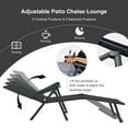 thumbnail image 4 of Costway Patio Folding Chaise Lounge Chair Outdoor Portable Reclining Lounger Beach Black, 4 of 8