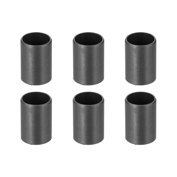 6 Pack Sleeve Bearing Plastic Bushings ID 12mm x OD 14mm x Length 20mm POM Wrapped Oilless Bushing, Black
