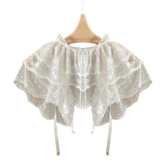 Fashion Lace Irregular Skirt Curtain White Flowers Lace GXU Skirt Halfbody